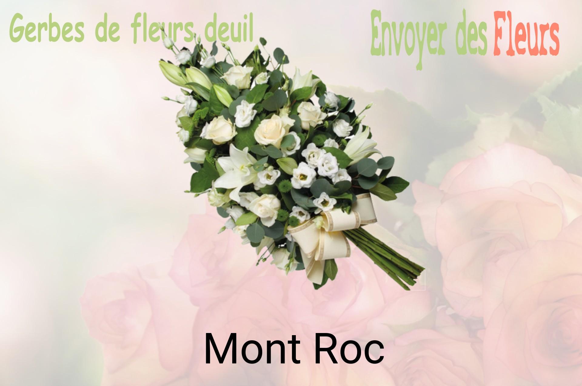 Gerbe de fleurs de deuil livrée à Mont-Roc